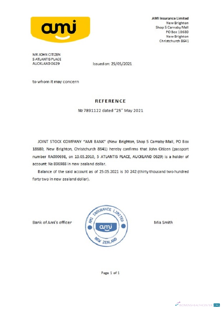 Download New Zealand Ami bank reference Photoshop template